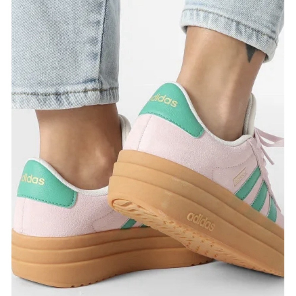 Adidas Women's Size 9 VL Court Bold Clear Pink Green Platform Sneaker NEW JP6916 - Picture 16 of 16